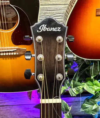 Ibanez - AEWC400 Acoustic/Electric Guitar - Transparent Black Sunburst High Gloss 2